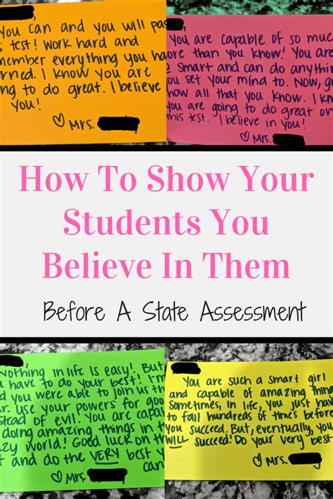 How do you show students that you believe in them